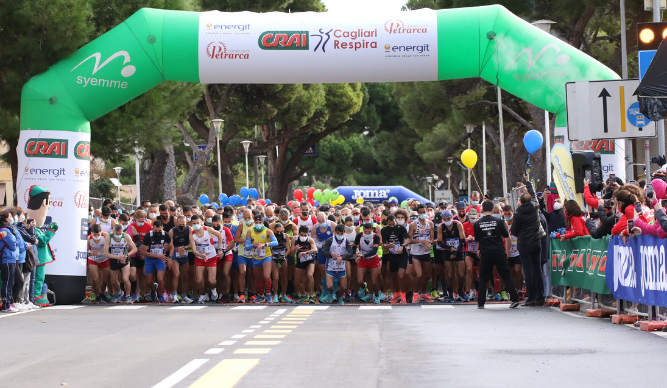 CRAI CagliariRespira, oltre 2500 partecipanti tra 21km, KARALIStaffetta e SeiKilometri: vincono Jbari e Nieddu
